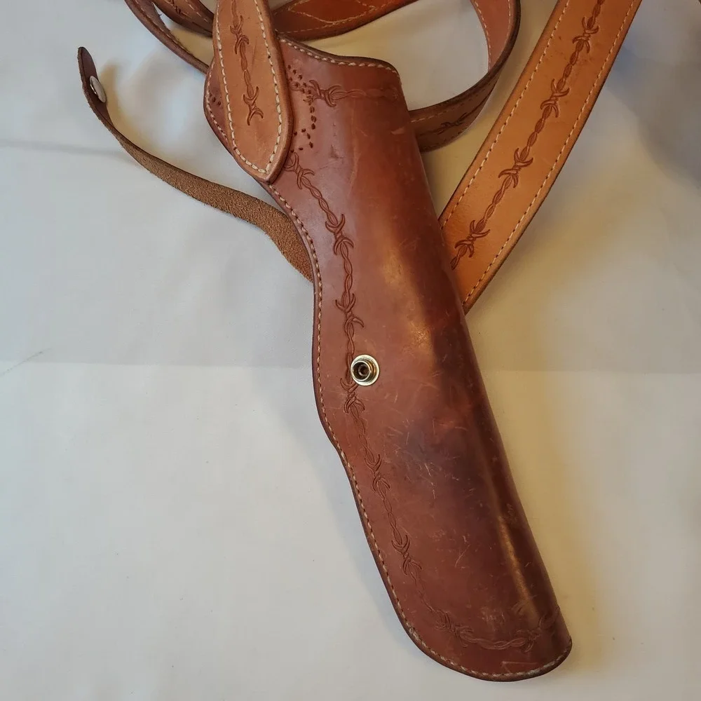 Large Frame Revolver Leather Vertical Shoulder Holster McKenzie Saddlery -READ